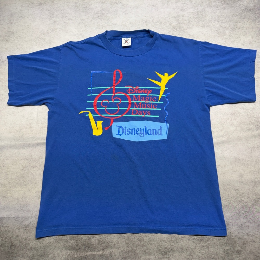 Vintage Disney Magic Music Days Disneyland T-Shirt Single Stitch XL Blue USA 90s